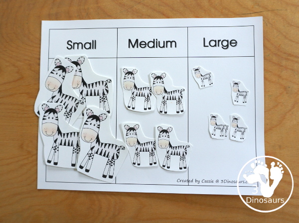 Free Romping & Roaring Z Pack Letter Pack: Z is for Zebra - a letter z pack that has prewriting, finding letters, tracing letters, coloring pages, shapes, puzzles, and more - 3Dinosaurs.com