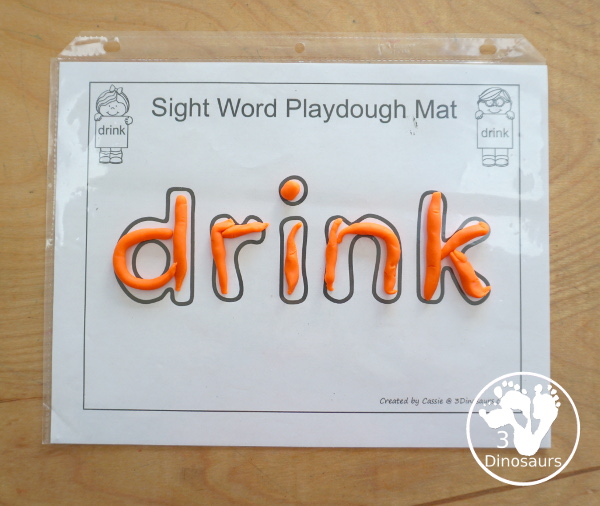 Free Romping & Roaring Third Grade Sight Words Packs Set 3:  Drink, Eight, Fall, Far - 6 pages of activities for each third Grade sight words: drink, eight, fall, and far. These are great for easy to use learning centers - 3Dinosaurs.com
