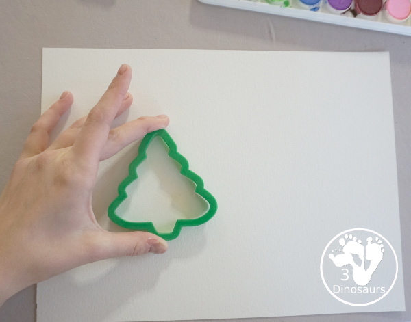 Watercolor Christmas Trees - a simple watercolor painting done with evergreen Christmas trees and watercolors - 3Dinosaurs.com