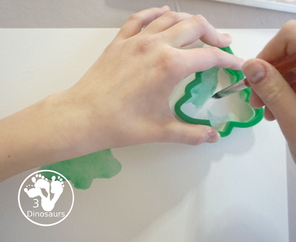 Watercolor Christmas Trees - a simple watercolor painting done with evergreen Christmas trees and watercolors - 3Dinosaurs.com