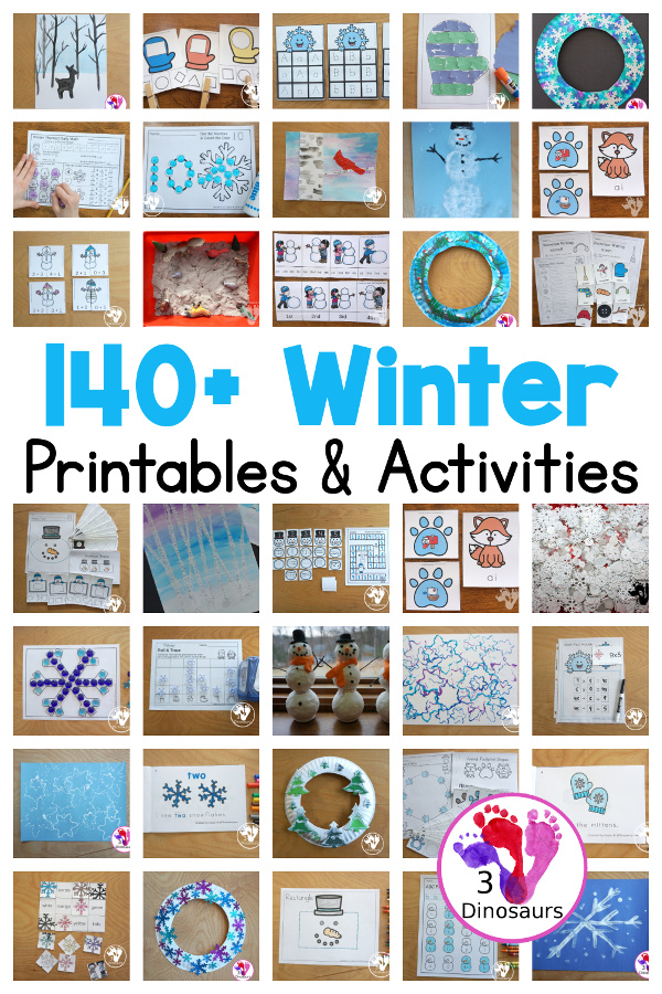 Winter & Snow Activities & Printables - 3Dinosaurs.com