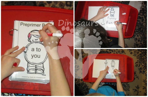 Romping & Roaring Preprimer Sight Words - 3Dinosaurs.com