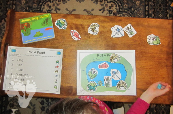 Free Roll A Pond Printable - 3 Levels of learning: counting, addition, and multiplication - 3Dinosaurs.com