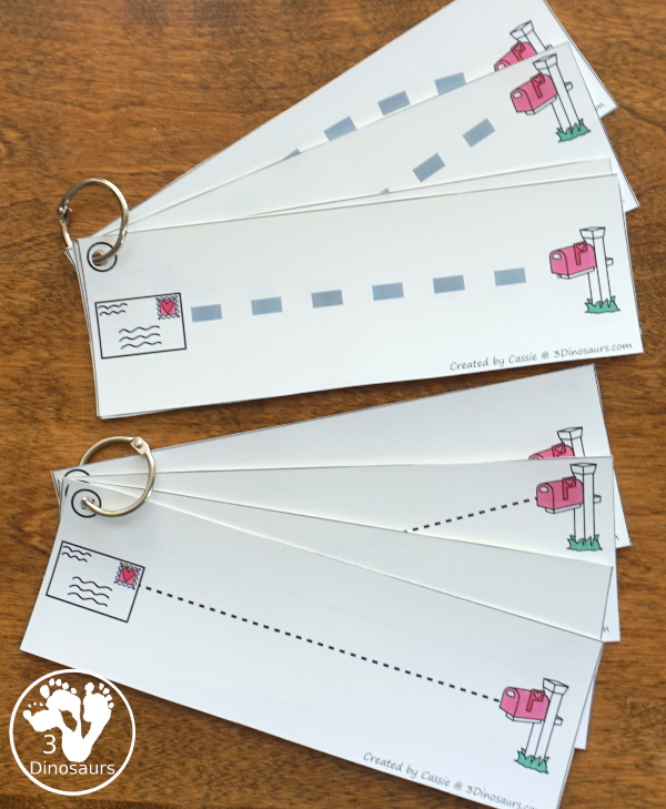 Valentine Activities Pack for Prewriting, Shapes, ABCs, and Numbers - fun pre-writing easy reader book for kids to trace and read - 3Dinosaurs.com