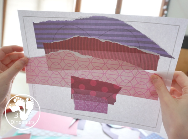 Torn Paper Valentine Hearts are a great fine motor craft for valentines. They are super fun for kids to make and display - 3Dinosaurs.com