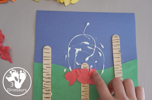 Torn Paper Truffula Trees - a fun fine motor craft to go with the book the Lorax - 3Dinosaurs.com