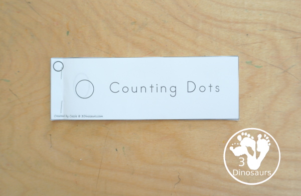Free Number 1 to 1 Correspondence Printable has a number 1 to 1 correspondence book and a number 1 to 1 correspondence cards to use with kids working on counting. 3Dinosaurs.com