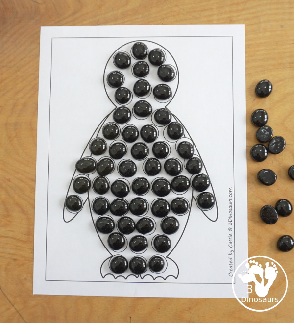 Free Penguin Fine Motor Mats - you have three penguin fine motor mats. You have a penguin template, penguin tracing, and penguin dot marker mat. All great for a penguin fine motor center activities. - 3Dinosaurs.com