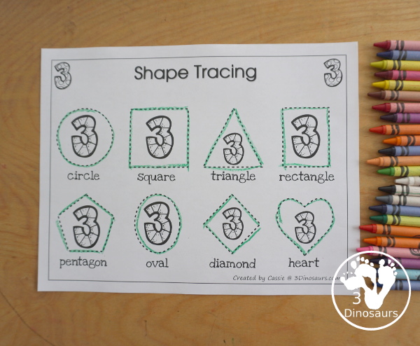 Free Romping and Roaring Number 3 Pack - with number 3 worksheets, number 3 puzzles, number 3 handwriting, number 3 dot marker worksheets and more for PreK and kindergarten age kids with a frog theme. - 3Dinosaurs.com