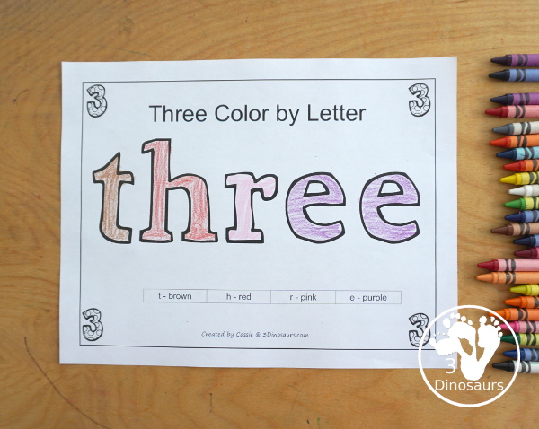 Free Romping and Roaring Number 3 Pack - with number 3 worksheets, number 3 puzzles, number 3 handwriting, number 3 dot marker worksheets and more for PreK and kindergarten age kids with a frog theme. - 3Dinosaurs.com