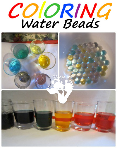Coloring Water Beads - 3Dinosaurs.com