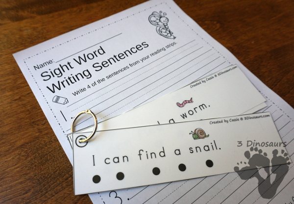 Sight Word Easy Reader Books & Worksheets: Preprimer - 40 easy reader books with matching reading strips and worksheets over 1000 pages of printables $ - 3Dinosaurs.com