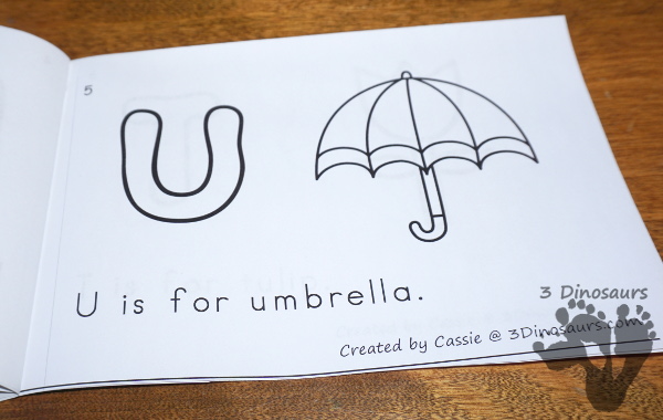 Free Spring Themed ABC Easy Reader Book - 8 page books with letters and words that have a spring theme - 3Dinosaurs.com