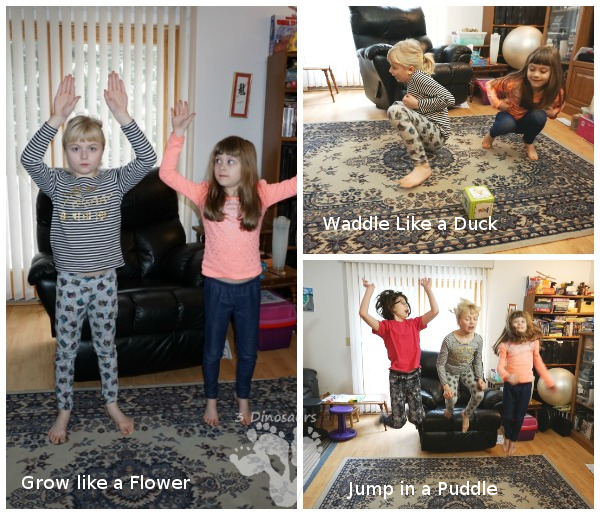 Free Spring Themed Gross Motor Dice - movement and speed dice for kids to have fun with - 3Dinosaurs.com