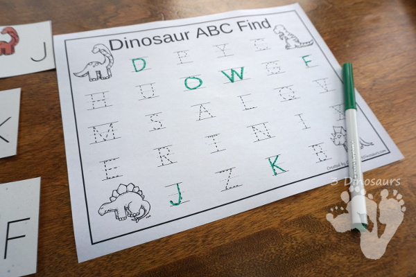 FREE Easy to Use Dinosaur ABC Tracing Center - with uppercase and lowercase options for tracing - 3Dinosaurs.com