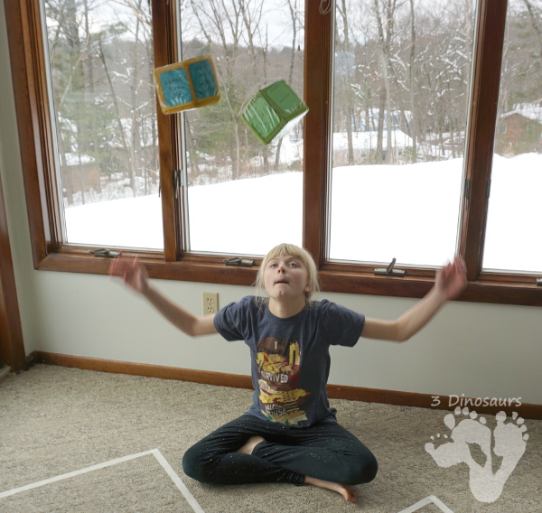 Free Gross Motor Tape Lines Gross Motor Dice - 3 line types and 6 line walking activities to do  - 3Dinosaurs.com