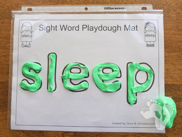 Free Romping & Roaring Second Grade Sight Words: sit, sleep, tell, their 6 pages of printables for each word - 3Dinosaurs.com