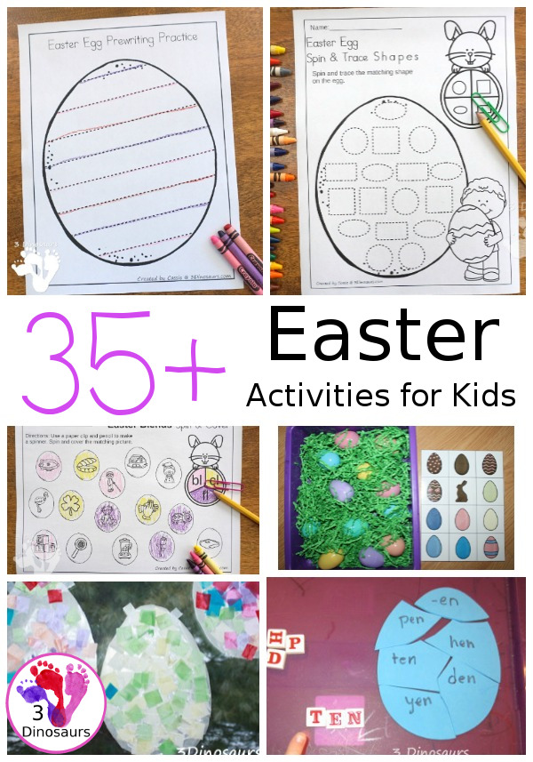 Easter Activities and Printables from 3 Dinosaurs