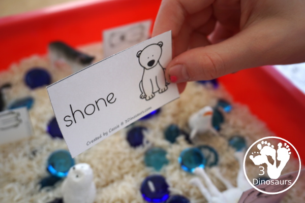 Free Polar Bear Sorting Nouns & Verbs with Polar Bears Past Bedtime - 20 sorting cards for nouns and verbs with sorting mat and writing worksheet - 3Dinosaurs.com