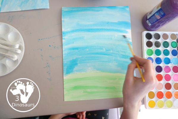 Q-Tip Painted: Truffula Tree -a fun painting project to go with the book the Lorax - 3Dinosaurs.com