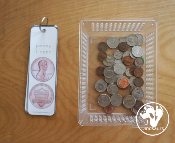 Free Money Bookmarks - they have penny, nickel, dime, quarter, 1 dollar, 5 dollar, 10 dollar, and 20 dollar for the bookmarks. - 3Dinosaurs.com