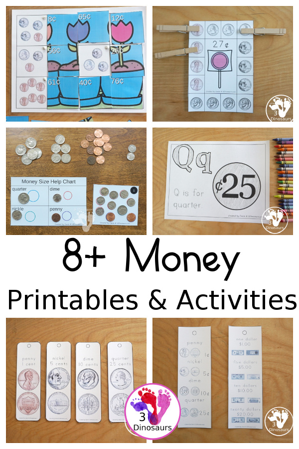 Money Activities & Printables - 3Dinosaurs.com