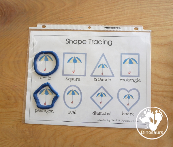 Free Romping & Roaring U Pack Letter Pack: U is for Umbrella - a letter U pack that has prewriting, finding letters, tracing letters, coloring pages, shapes, puzzles and more - 3Dinosaurs.com