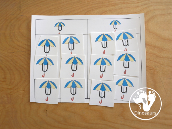 Free Romping & Roaring U Pack Letter Pack: U is for Umbrella - a letter U pack that has prewriting, finding letters, tracing letters, coloring pages, shapes, puzzles and more - 3Dinosaurs.com