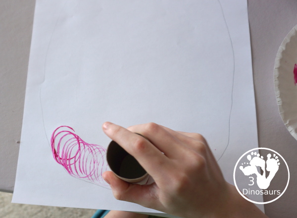 Paper Roll Painted Easter Eggs - a fun easter craft that kids can do that is simple and easy to set up with paper, paints and paper rolls - 3Dinosaurs.com