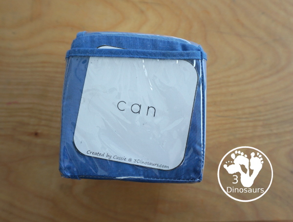 Free Cube Sight Word Flashcards - All 220 Dolch Sight Words - 6 cube cards on each page with cards for eash Dolch sight word list: preprimer, primer, first grade, second grade, and third grade - 3Dinosaurs.com