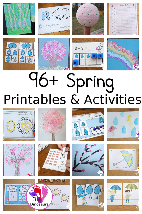 Spring Activities & Printables on 3Dinosaurs.com