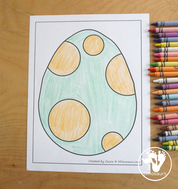 Free Dinosaur Egg Fine Motor Mats -has four fine motor mats. You have a dinosaur egg template, dinosaur egg tracing, dinosaur egg dot marker, and dinosaur egg cotton swab printables. - 3Dinosaurs.com
