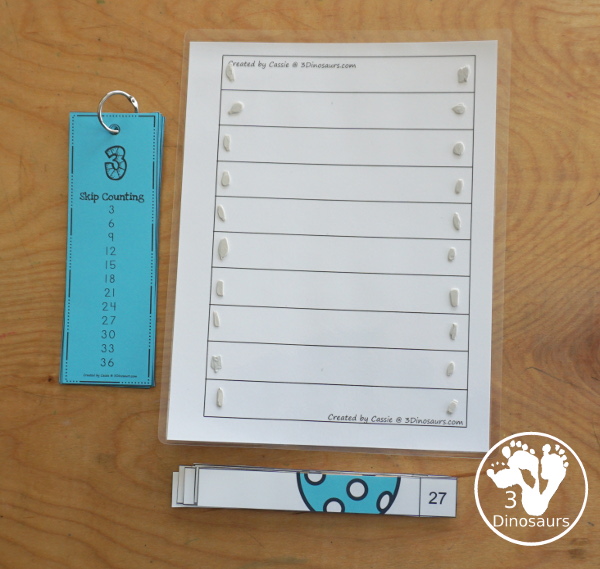 Free Easter Skip Counting Puzzles - preparing the puzzle mate. - 3Dinosaurs.com