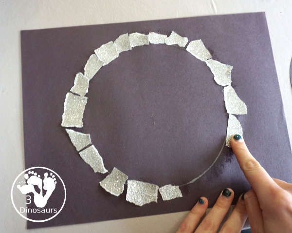 Torn Paper Total Solar Eclipse Craft for Kids A simple craft to with for a solar eclipse theme - 3Dinosaurs.com