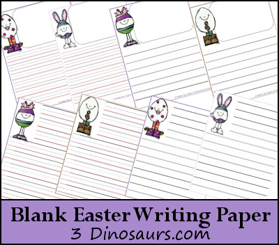 Free Easter Writing Pages - 3Dinosaurs.com