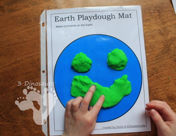 Free Earth Day Playdough Mats - 3Dinosaurs.com