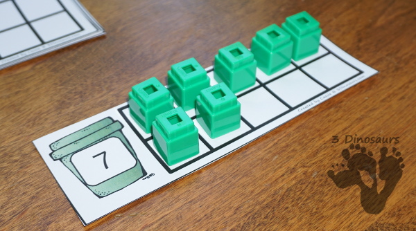 Free Earth Day Ten Frame Cards - two different types of cards to use - 3Dinosaurs.com