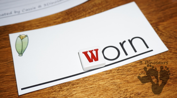 Free Rhyming Words With A Garden Theme - 6 different word endings to work on rhyming: -orn, -ose, -irt, -oy, -ot, and -eed - with drawing and writing. - 3Dinosaurs.com