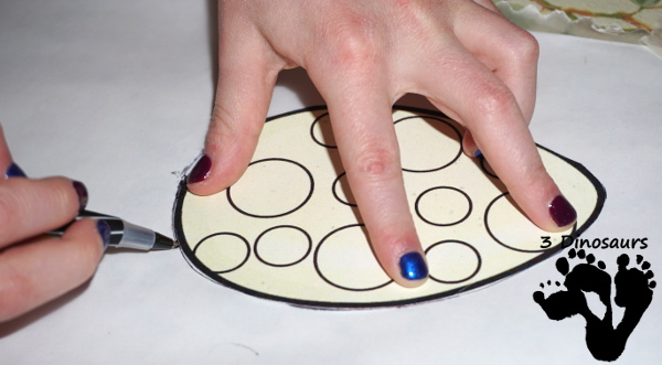 Easy To Make Washi Tape Easter Eggs - they make a great window decoration - 3Dinosaurs.com