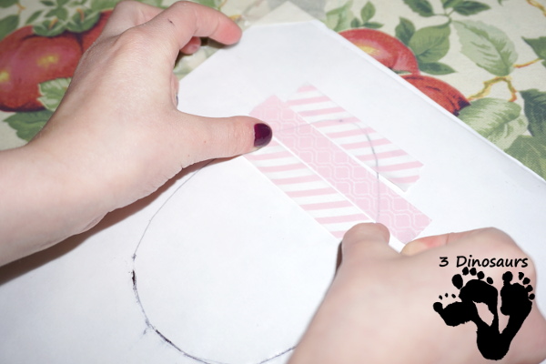 Easy To Make Washi Tape Easter Eggs - they make a great window decoration - 3Dinosaurs.com