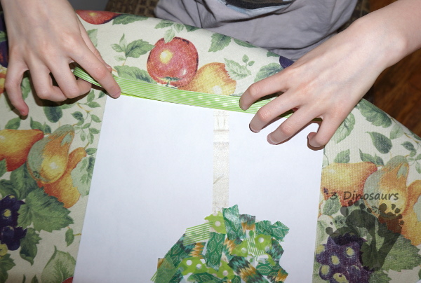 Fun to Make Washi Tape Green Trees For Earth Day - easy fine motor craft for Earth Day using Washi Tape - 3Dinosaurs.com