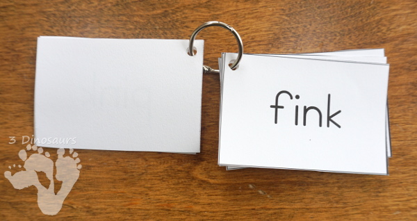 Free CVCC Word Family Cards & Writing - ANK, INK, ONK, UNK - 3Dinosaurs.com