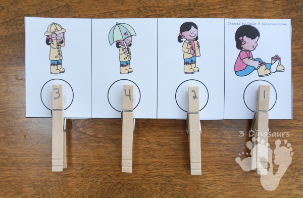 Spring Sequencing Sets - with clip cards, task cards, no-prep worksheets and easy reader books $ - 3Dinosaurs.com #printablesforkids #sequencingforkids #springprintables #tpt #teacherspayteachers