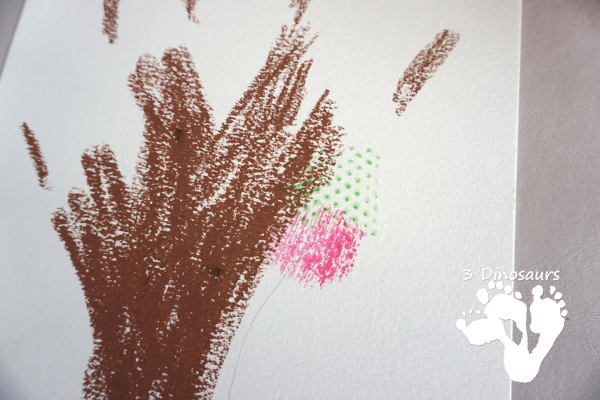 Texture Watercolor Spring Tree Painting - a fun painting activity with textures to make a fun spring themed tree - 3Dinosaurs.com