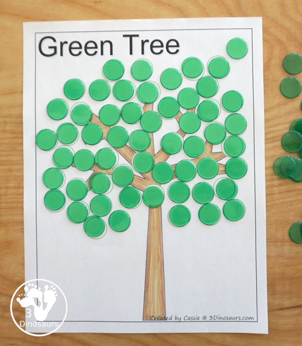 Hands-On & Fine Motor: Free Mini Earth Day Pack - fun 12 page pack with fine motor tracing, dot marker and coloring fun for Earth Day - 3Dinosaurs.com