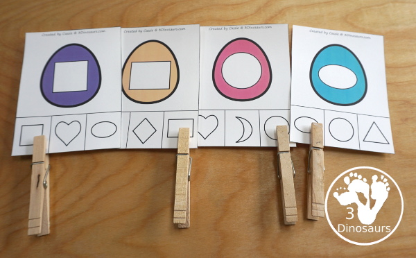 Easter Activities Pack with Prewriting, Shapes, ABCs, and Numbers - 191 pages of activities with no-prep pages, clip cards and tracing strips to help with learning skills with cute Easter Egg - 3Dinosaurs.com