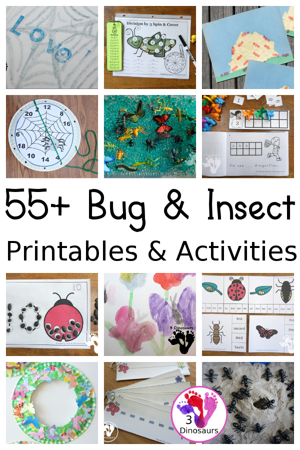 Bug & Insect Activities & Printables on 3Dinosaurs.com