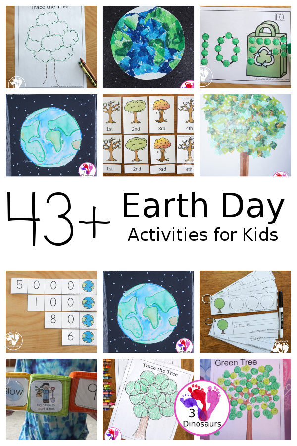 Earth Day Activities & Printables on 3Dinosaurs.com