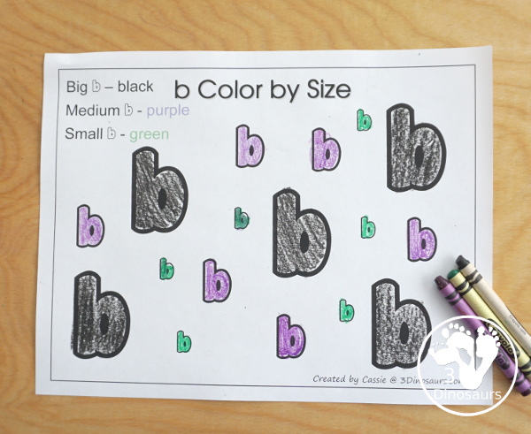 Free Romping & Roaring B Pack - B is for Butterfly theme with prewriting, writing, puzzles, dot marker letters, letter finds and more - 3Dinosaurs.com