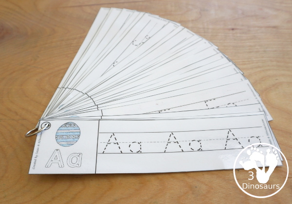 Free Easter Egg Theme ABC Tracing Strips - with uppercase and lowercase together - 3Dinosaurs.com